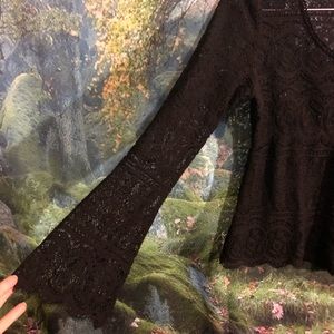 **DONATED** Witchy Goth Black Lace Top Killstar Dolls Kill Disturbia